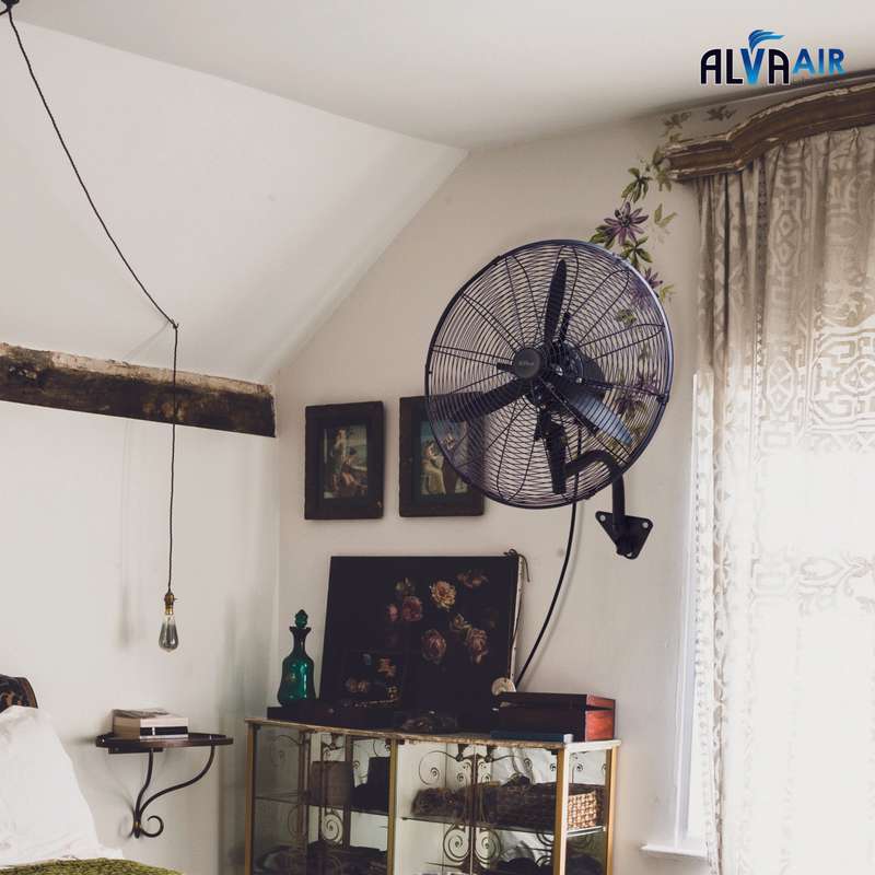 50cm Wall Fan Industrial High Velocity (Matt Black)