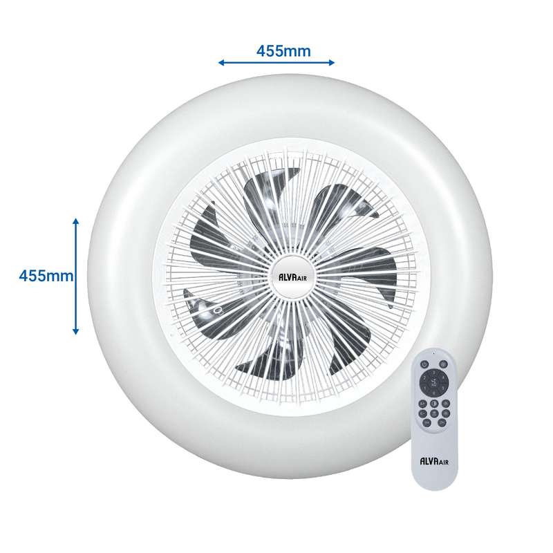 50cm Led Light / Ceiling Fan W Remote (White)