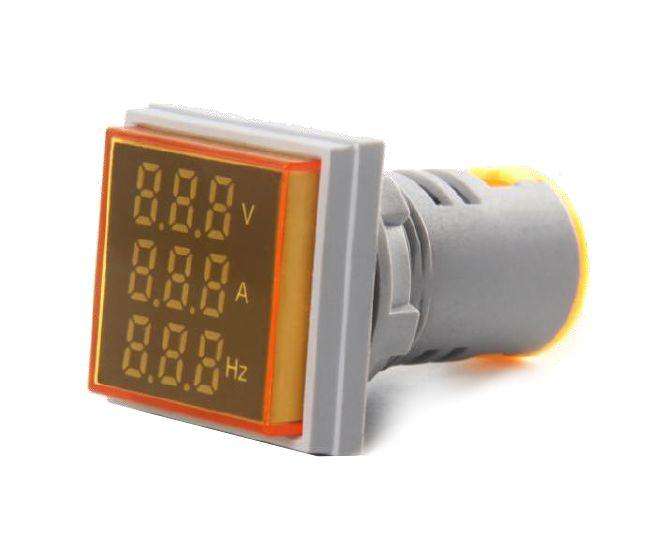 Voltmeter+Ammter+Frequency Meter Square Yellow Pl Ad101 22 Vahzs Y