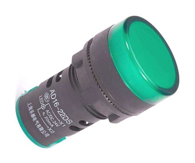 Pilot Light High Green Led 22 Mm 12 V Dc/Ac Pl Ad16 22 12 V G