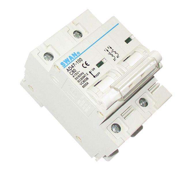 Circuit Breaker Din 125 A 2 P 6 Ka C Curve Cb Ad47 1 62125