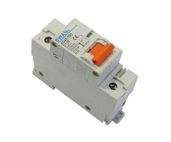 Circuit Breaker Din 125 A 1 P 6 Ka D Curve Cb Ad47 1 61125 D