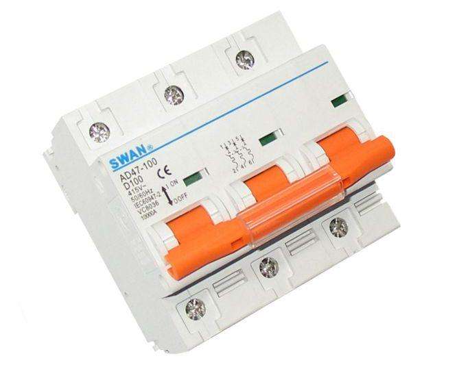 Circuit Breaker Din 80 A 3 P 10 Ka D Curve Cb Ad47 10380 D