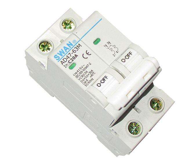 Circuit Breaker Din 10 A 2 P 3 Ka C Curve Cb Ad47 3210
