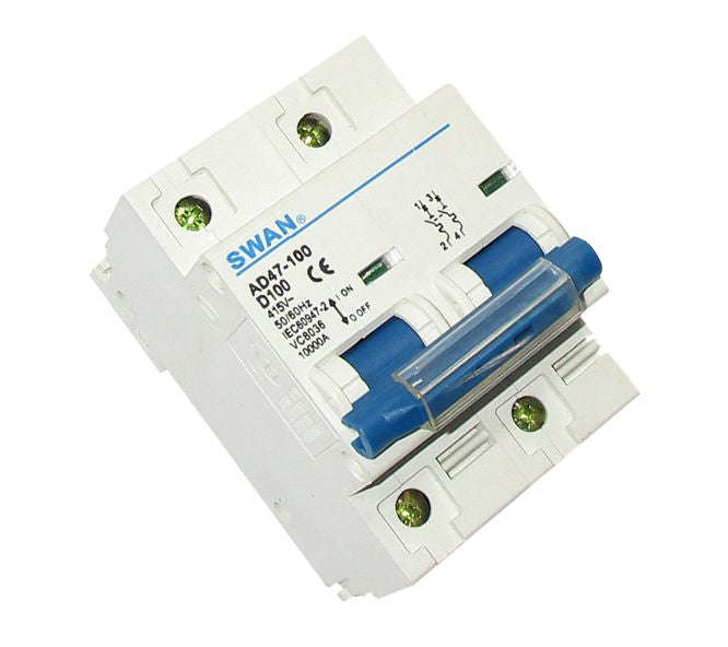 Circuit Breaker 10 Ka D Curve 2 P 100 A Ad47 102100 D