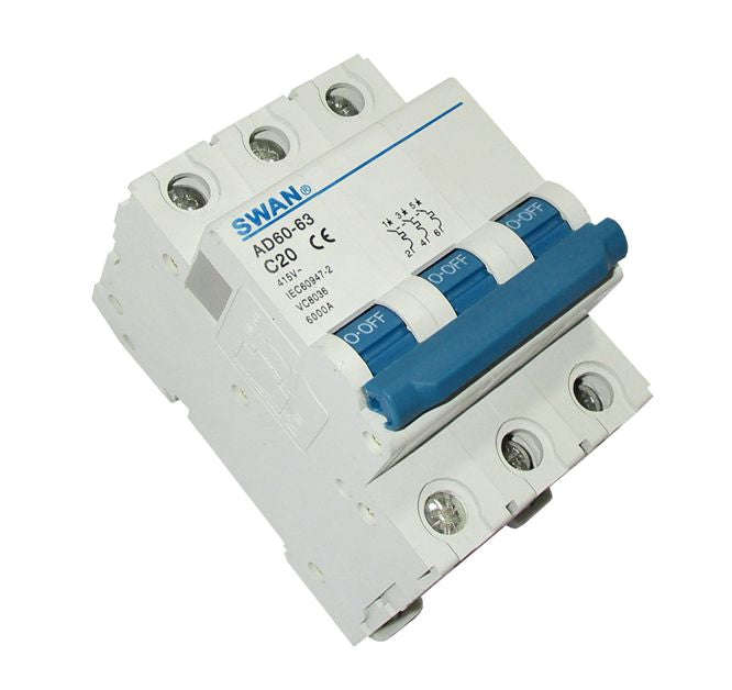 Circuit Breaker 6 Ka C Curve 3 P 20 A Ad60 6320