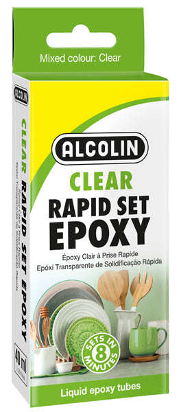 Alcolin Epoxy Liq Rapid Set Clear 2 X20 Ml