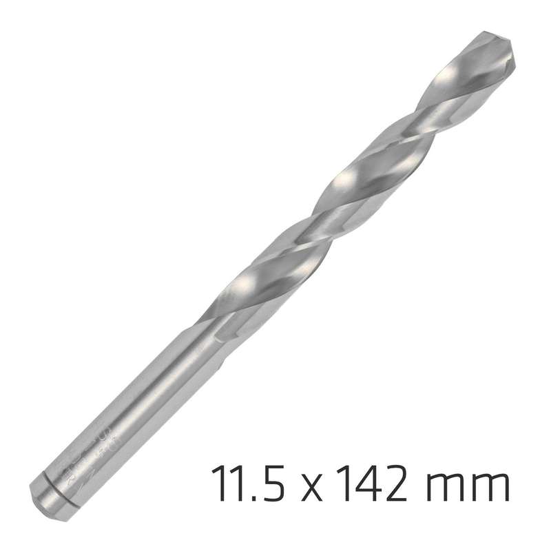 Alpen Pro Hss 11.5 Mm Drill Din 338 Rn 135 Split Point Plastic Wallet