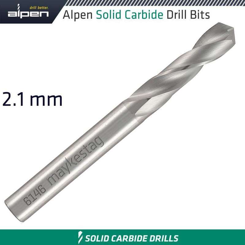 Alpen Solid Carbide Drill Bit 2.1