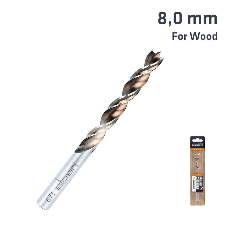 Timber Twist 8.0 Mm Wood Drill Bit Sleeved