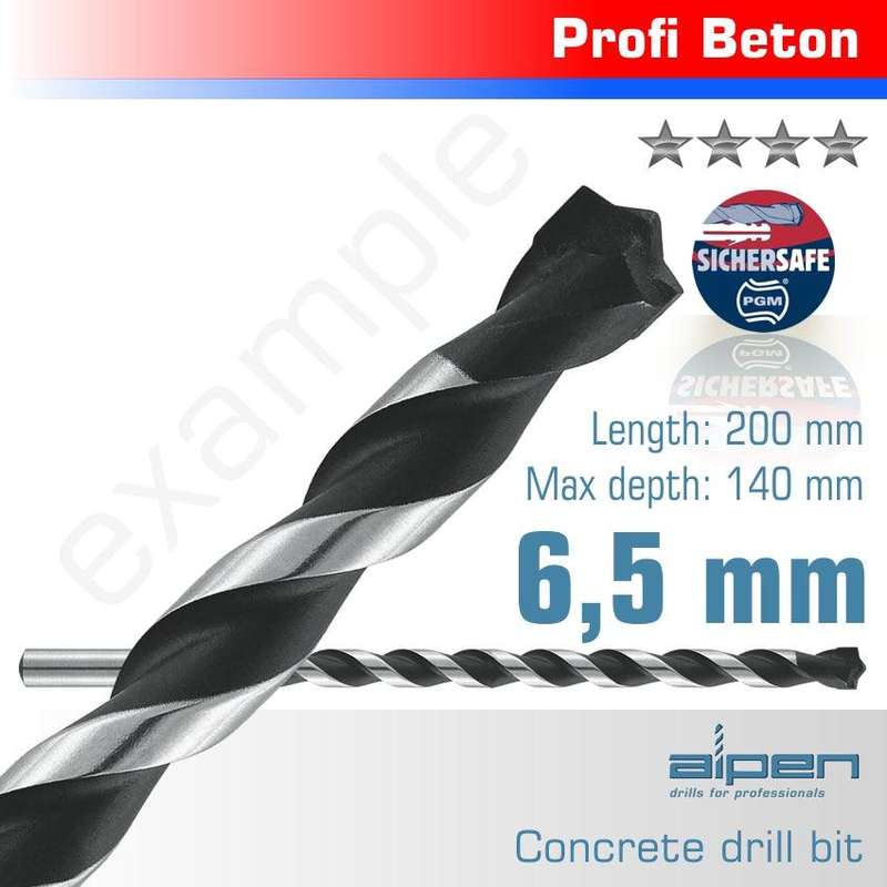 Concrete 6.5 X 200 Mm Profi Beton Drill Bit Masonry