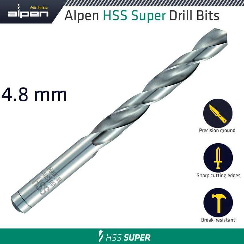Hss Super Drill Bit 4.8 Mm Bulk