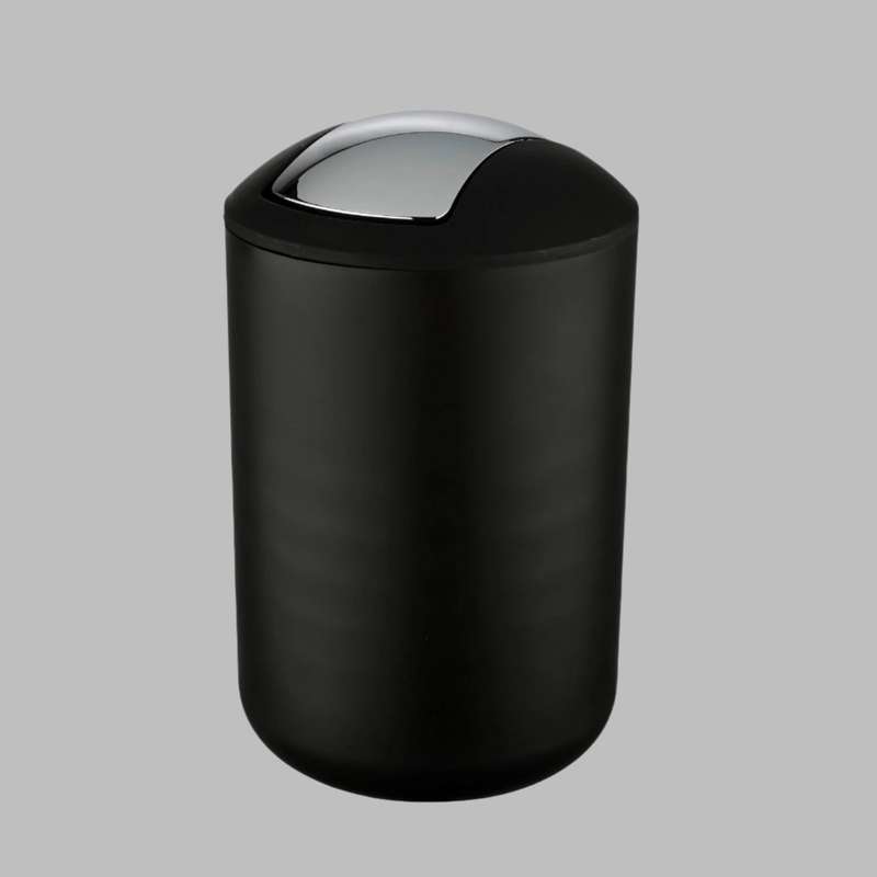 6 L Swing Cover Bin Brasil R Plastic Black