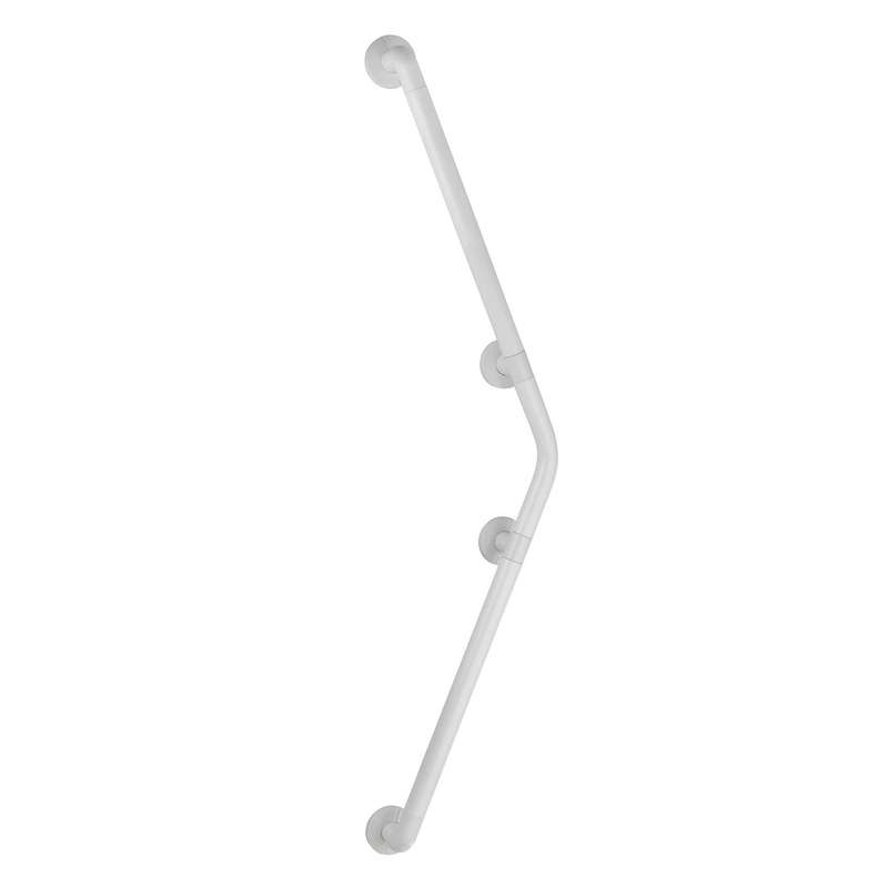 Bathroom Grab Rail Secura White 135° 67x67cm