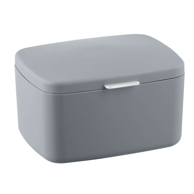 Wenko Bathroom Storage Box - Barcelona - Grey - Unbreakable - 16X11X19Cm