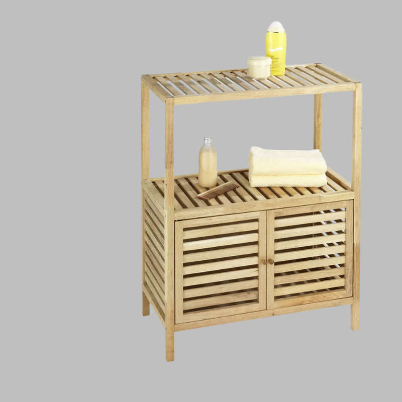 Shelving Unit With 2 Doors Norway Walnut