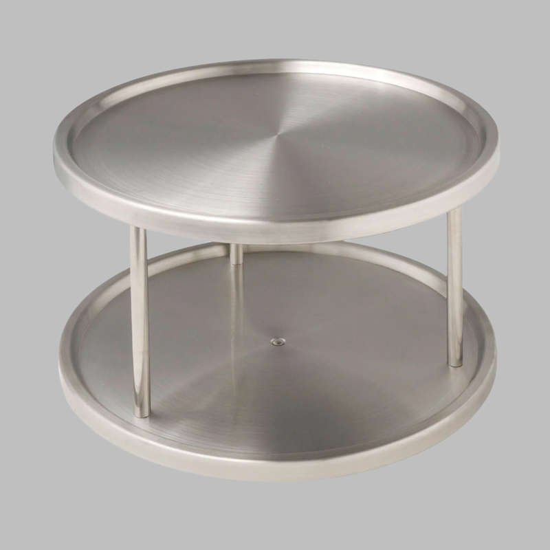 Cupboard Turntable 2 Tier Lazy Susan Duo Stainless Steel
