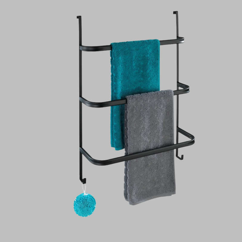 3 Bar Over Door Towel Rail Irpinia Matte Black Steel