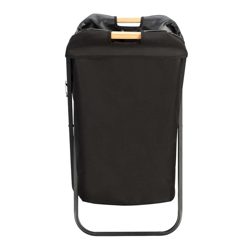 Laundry Basket 72 L Foldable Frame Loft Black