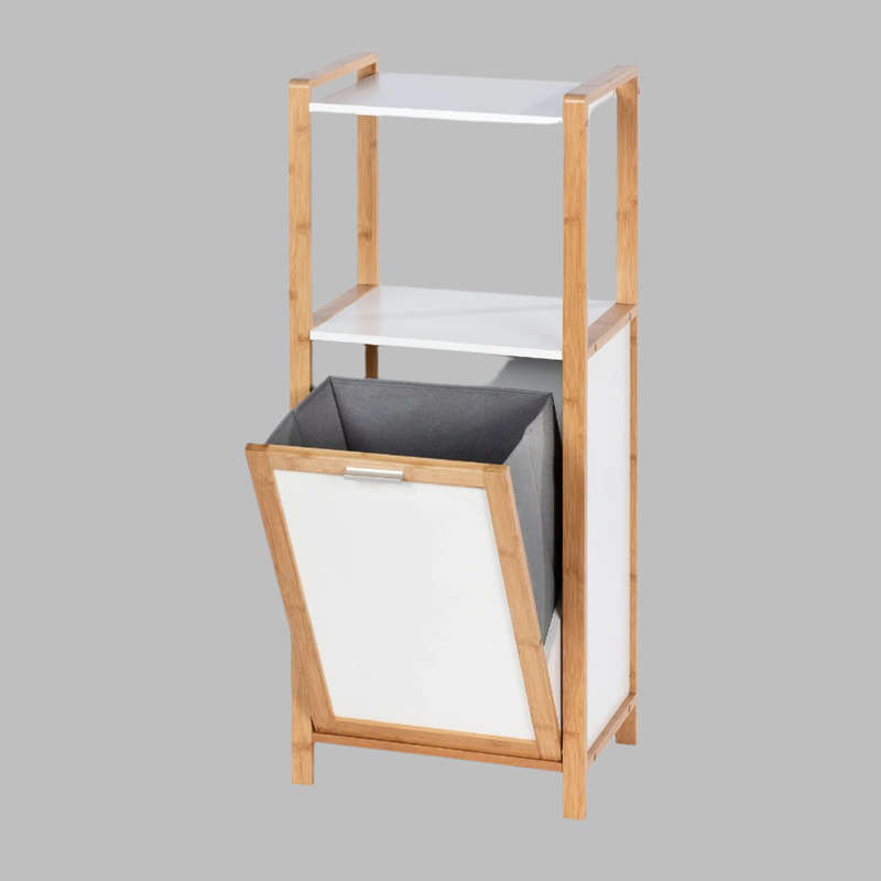 Shelf Unit W/ Laundry Basket Finja Bamboo