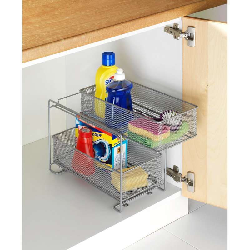 2 Drawer & Counter Storage Stand Metal Gioma
