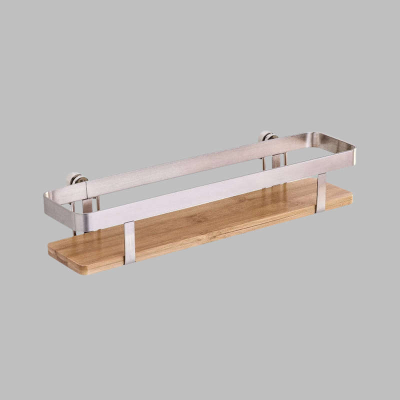 Spice Rack Premium Steel & Bamboo