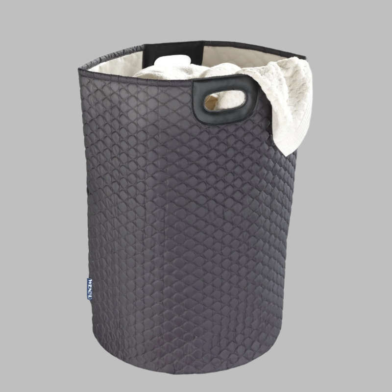 Wenko Laundry Basket 79L- Wabo - Black