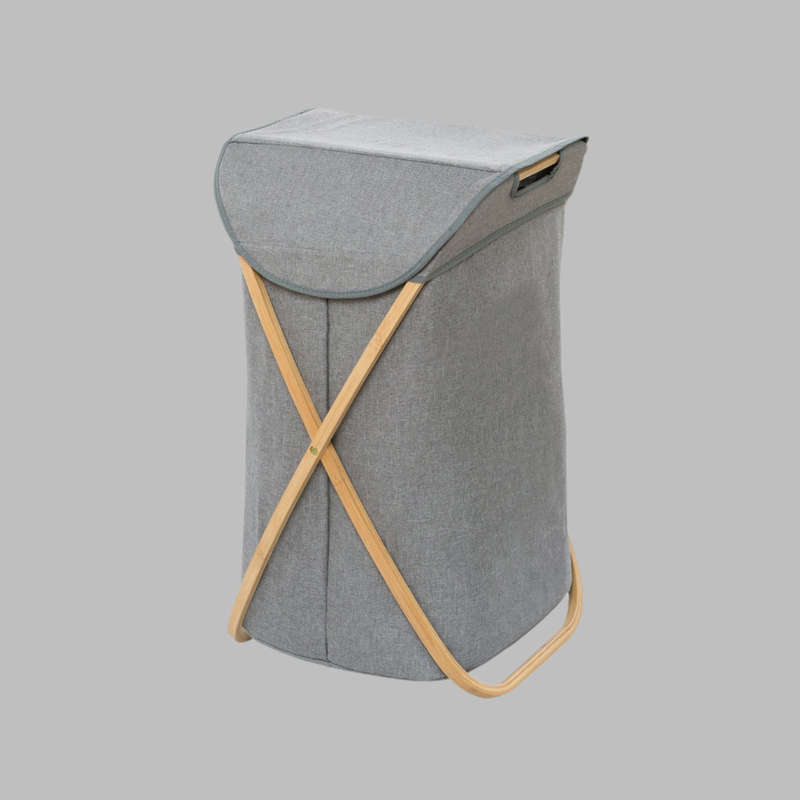 Laundry Basket 79 L Bahari Bamboo Grey