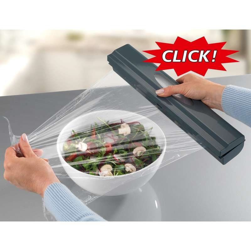 Foil / Cling Wrap Dispenser Cutter 1 Click Charcoal