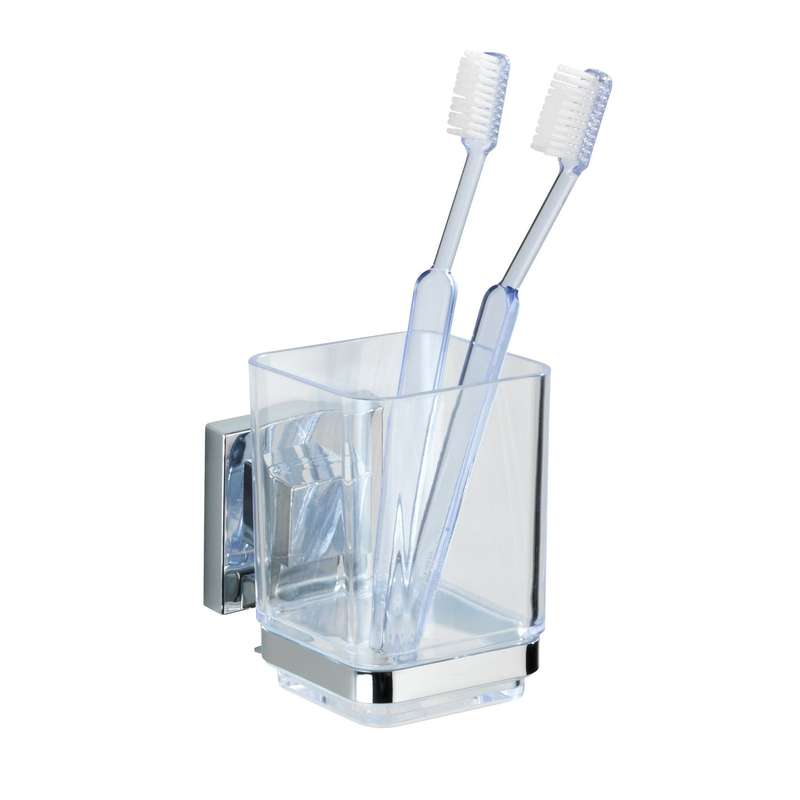 Vacuum Loc Toothbrush Tumbler Quadro Range S/Steel No Drilling