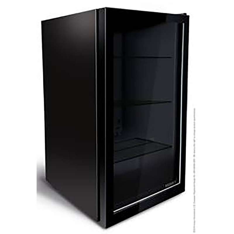 130 L Under Counter Beverage Cooler Glass Door Black