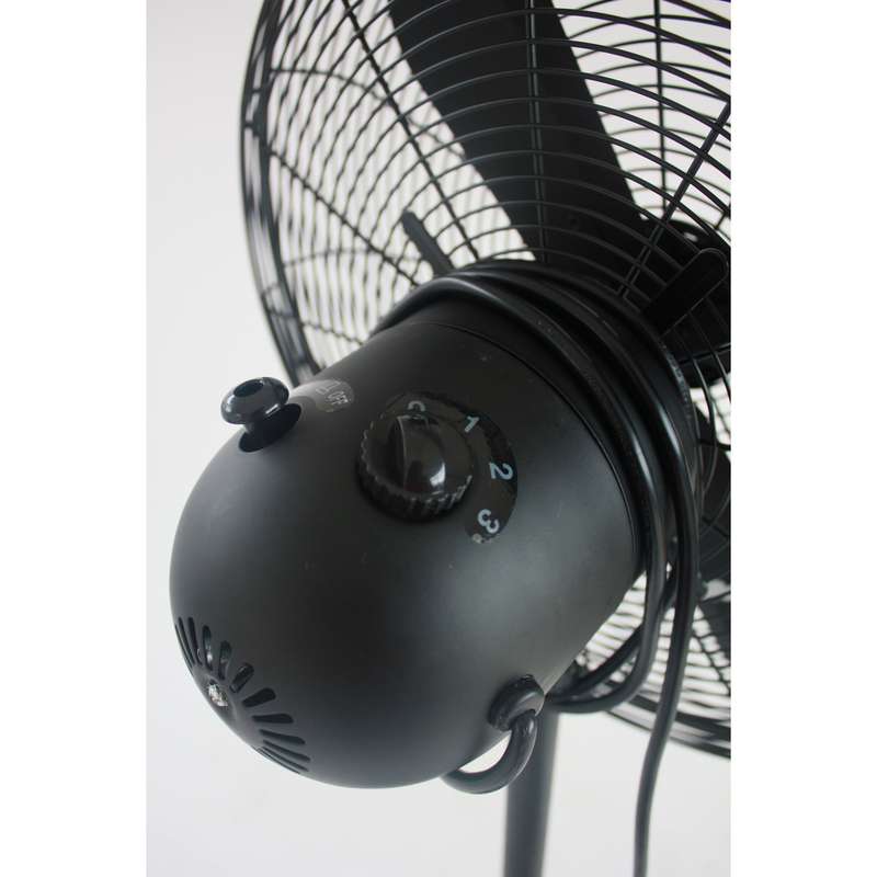 Alva 40Cm Metal Telescopic Pedestal Fan 1.2M Tall (Matte Black)