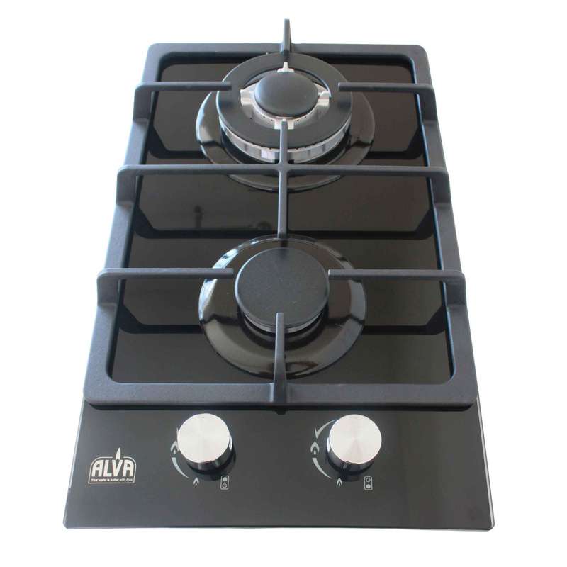 Alva 30Cm 2-Burner Gas Hob - Glass Top