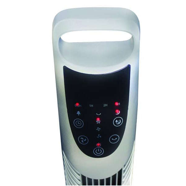 92cm Plastic Tower Fan (Silver) With Remote