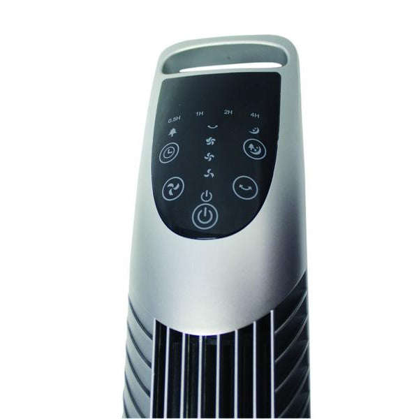 92cm Plastic Tower Fan (Silver) With Remote