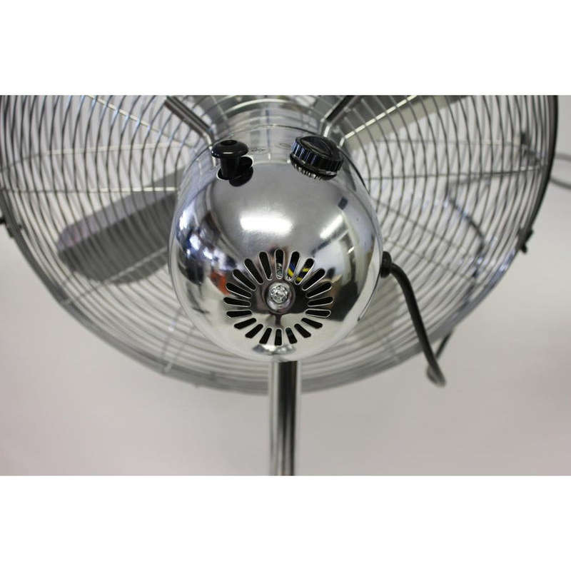 40cm Chrome Telescopic Pedestal Fan 1.2 M Tall (Silver)