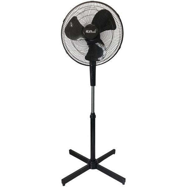 40cm Plastic Telescopic Pedestal Fan (Black)