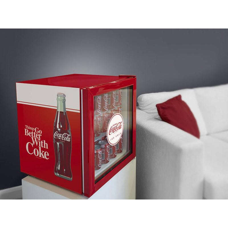 46 L Counter Top Beverage Cooler W/ Glass Door Coca Cola Red
