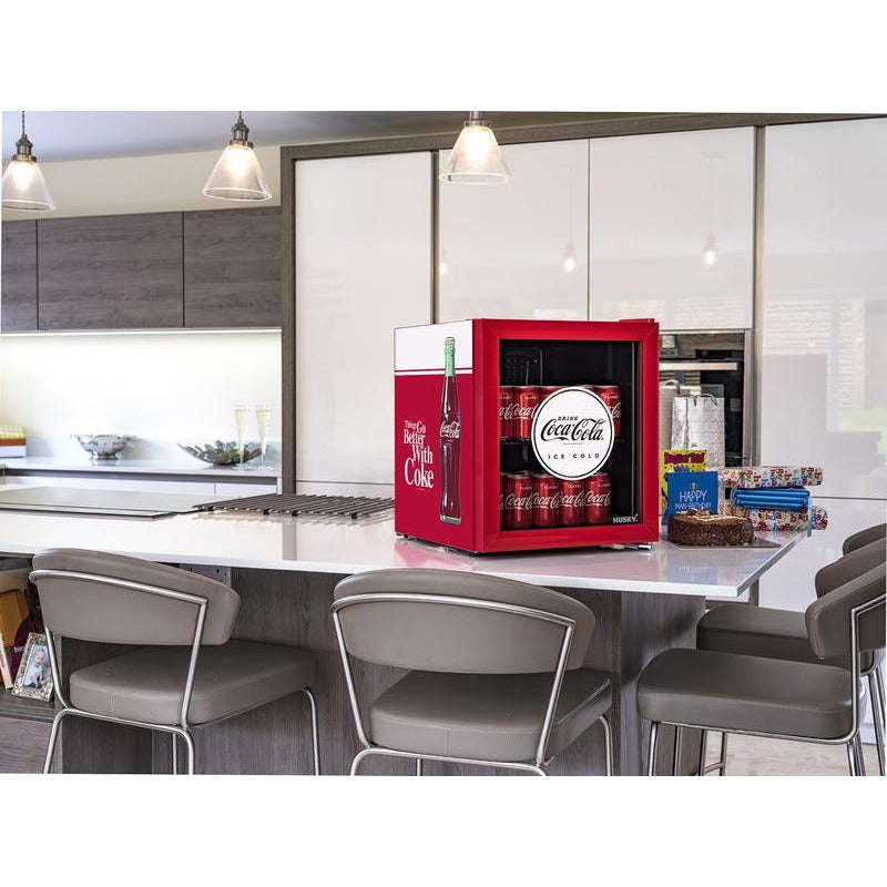 46 L Counter Top Beverage Cooler W/ Glass Door Coca Cola Red