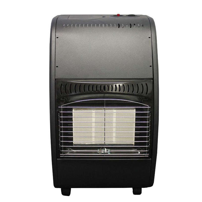 Alva 3 Panel Roll-About Gas Heater - Glossy Black/White