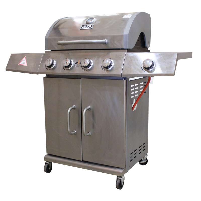Kalahari 4 Burner Stainless Steel Gas Bbq With Side Burner