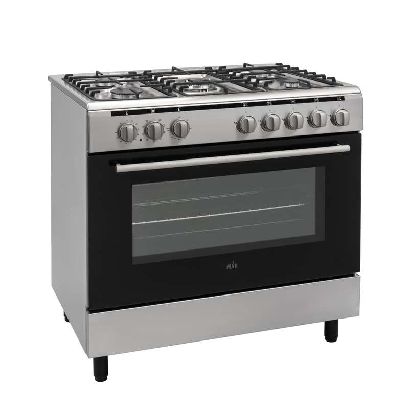 Alva 5-Burner Freestanding Gas Electric Cooker Combo