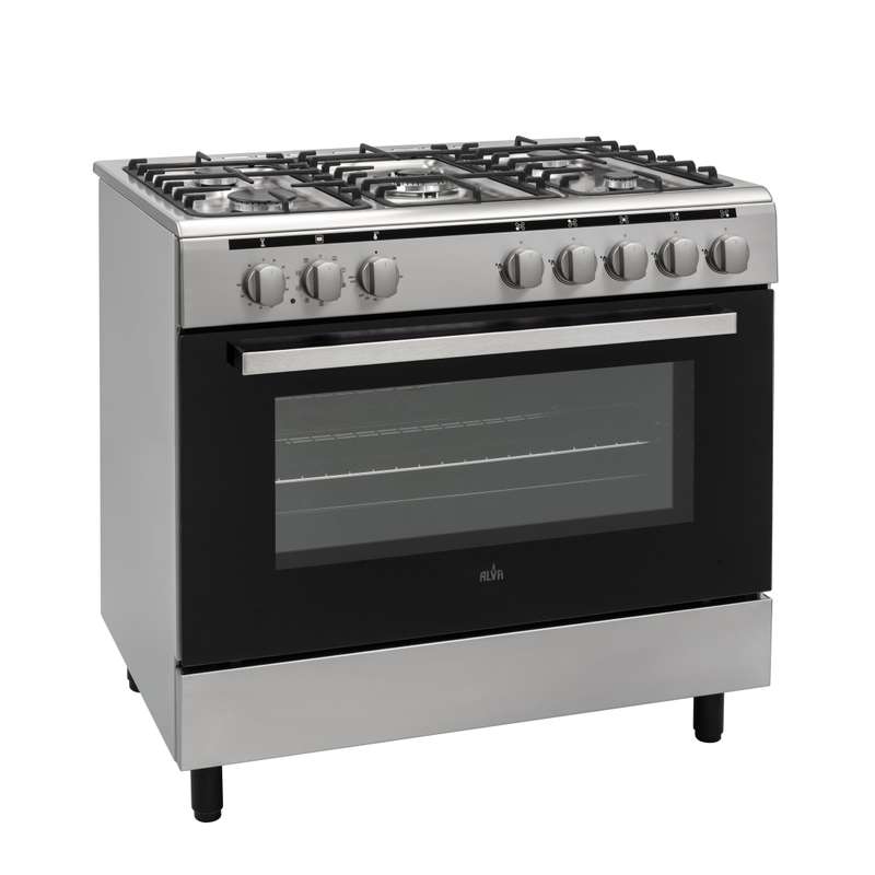 Alva 5-Burner Freestanding Gas Electric Cooker Combo