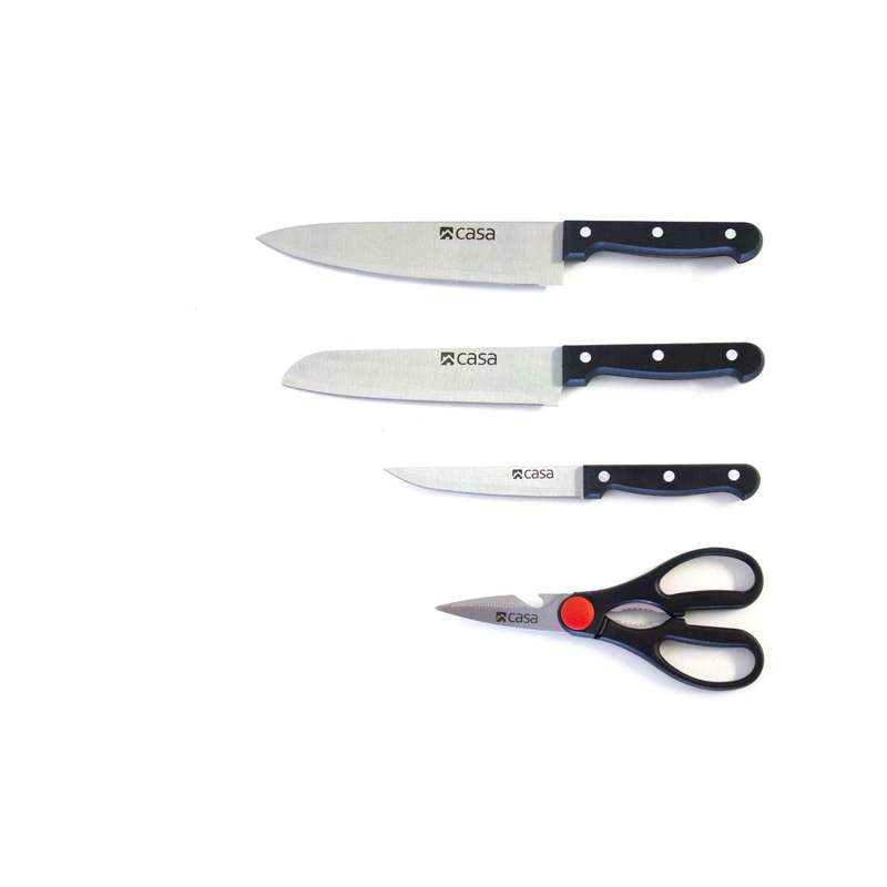 4 Pc Knife And Food Shears Set Treviso