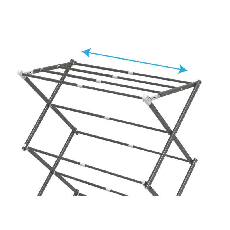 3 Tier Clothes Drying Stand Foldable, Extendable 7.5 M Capacity