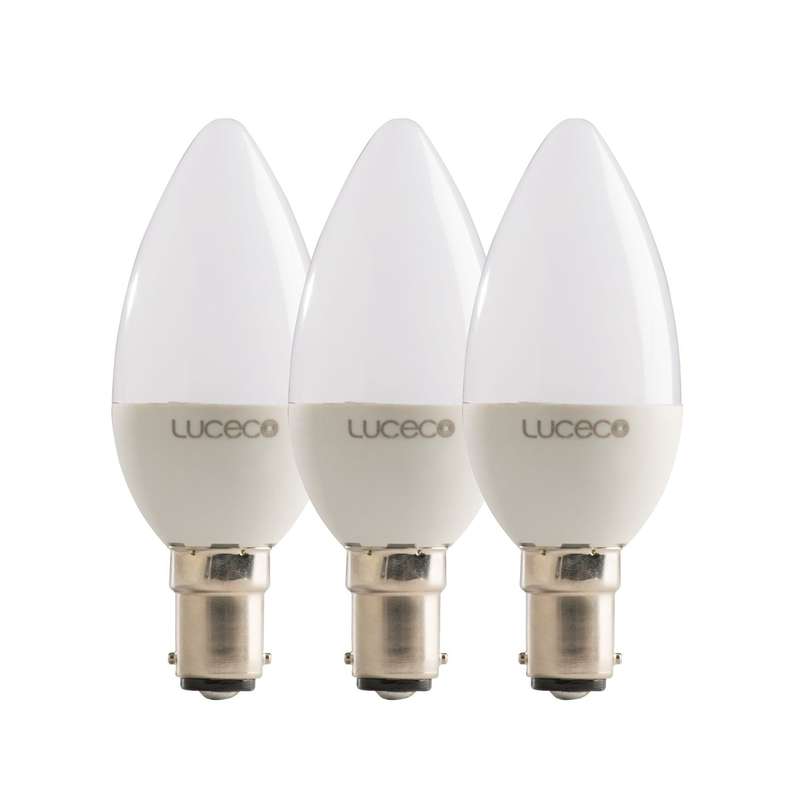 3 Pk Candle B15, 3.5 W, 250 Lm ,2700 K, Warm White, Non Dim