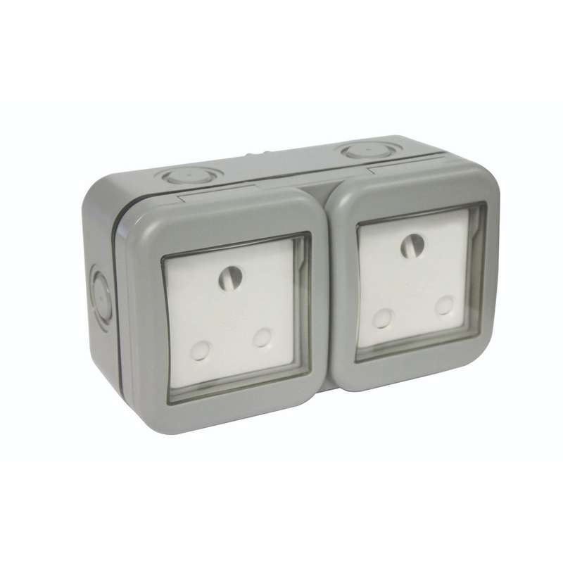 Ip55 Double Unswitched 16 A Sa Outdoor Socket (2 X 3 Pin)