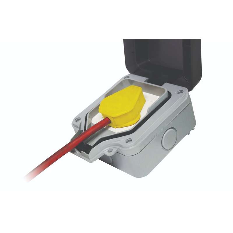 Ip66 Single Unswitched 16 A Sa Outdoor Socket (1 X 3 Pin)