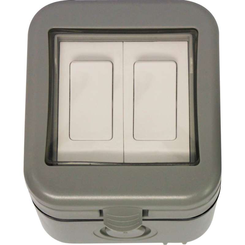 Masterplug Ip66 Double 2-Way Outdoor Switch