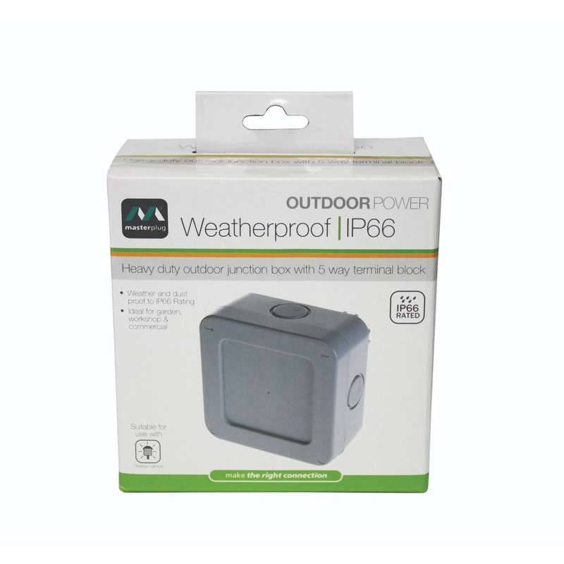 Masterplug Ip66 Heavy Duty Outdoor Square Junction Box